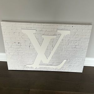 LV brick wall canvas artwork 3ftx2ft